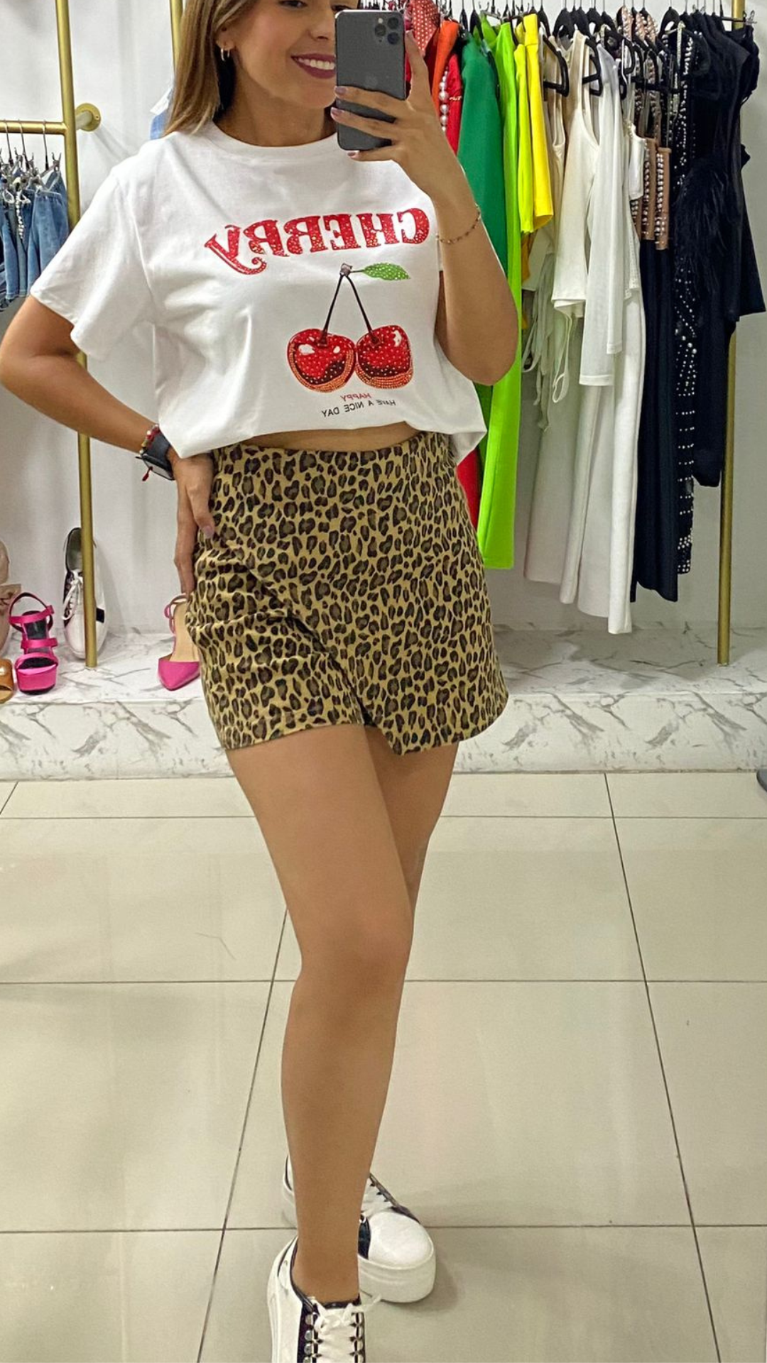 Short Falda Animal print