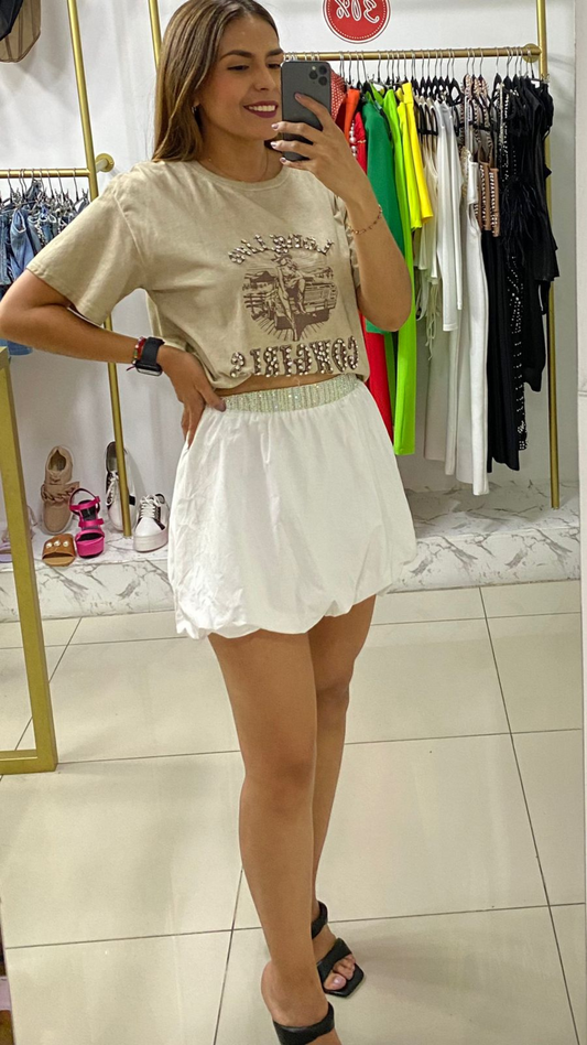 Falda Globo Blanca